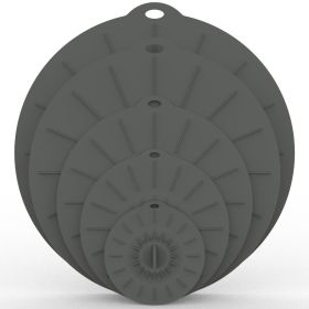 5pcs Silicone Fresh-keeping Cover; Microwave Oven Heating Cover; Food Dust-proof Splash-proof Bowl Cover Set; Kitchen Supplies (Color: A)