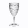 Diamond Cut Plastic Wine Glasses Set of 4 (12oz), BPA Free Acrylic Wine Glass Set, Unbreakable Red Wine Glasses, White Wine Glasses